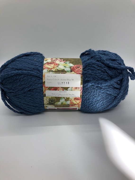 Discontinued Yarn, Yarn Bee Yarn Debut in Stormy Blue Color, Yarn