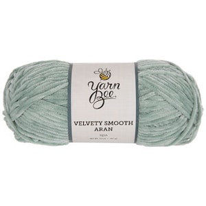 Yarn Bee Velvety Smooth in Spa color , Light green