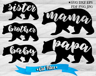 Mama Bear Svg Vecor Cut Files Family Clipart Sister SIlhouette Brother Cricut File Papa Vector Image SVG Dxf Eps Mama Bear Svg Vecor Cut Files Family Clipart Sister SIlhouette Brother Cricut File Papa Vector Image SVG Dxf Eps