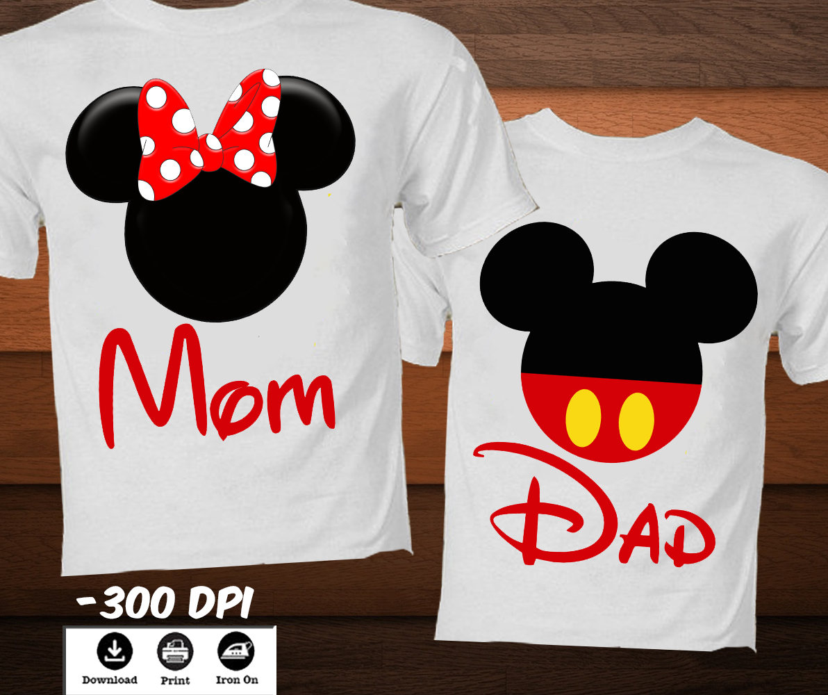 Family Disney Iron on Transfer ShirtDIY Printable Mickey Dad Etsy