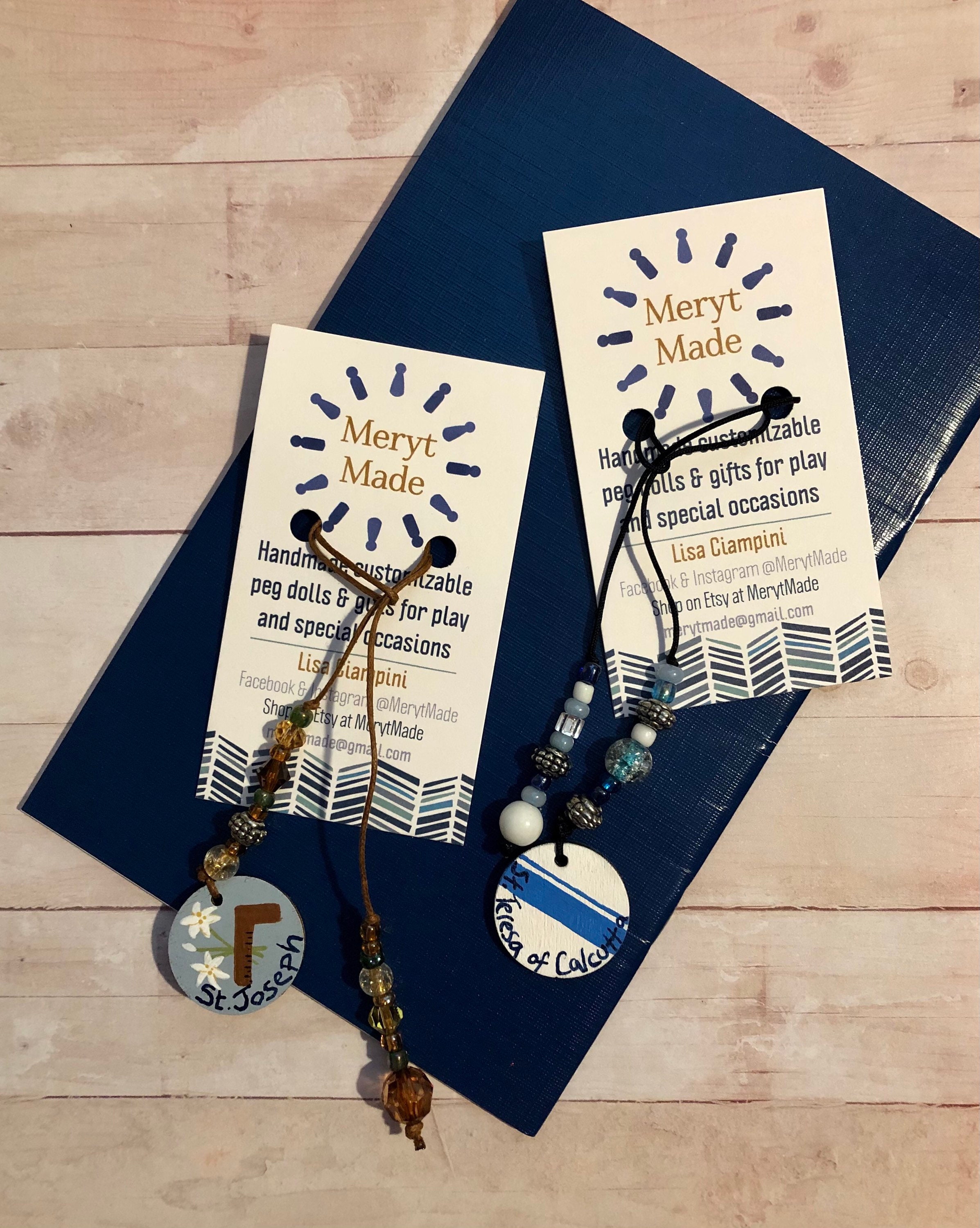 Catholic Beaded Bookmarks Etsy