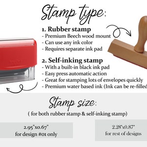 Custom Address Stamp Premium Self-Inking or Rubber Return Address Stamp image 7