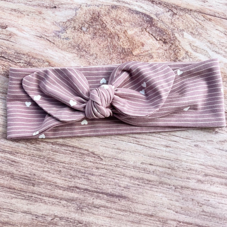 Little girl's hair band, adjustable with knot. Fascia per capelli