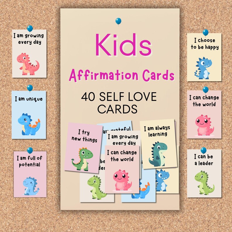 Dinosaur Affirmation Cards for Kids: Printable Lunchbox Notes (PDF ...