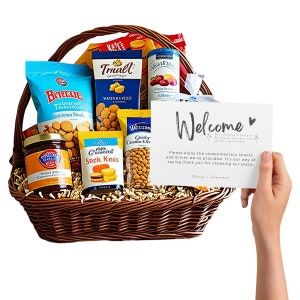Airbnb Welcome Basket Card | Printable Guest Welcome Card | Complimentary Snacks & Drinks | Airbnb Host Essentials | Canva Template