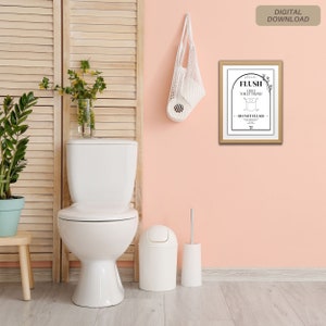 Printable Airbnb Flush Only Toilet Paper Sign | Airbnb Template | Do ...