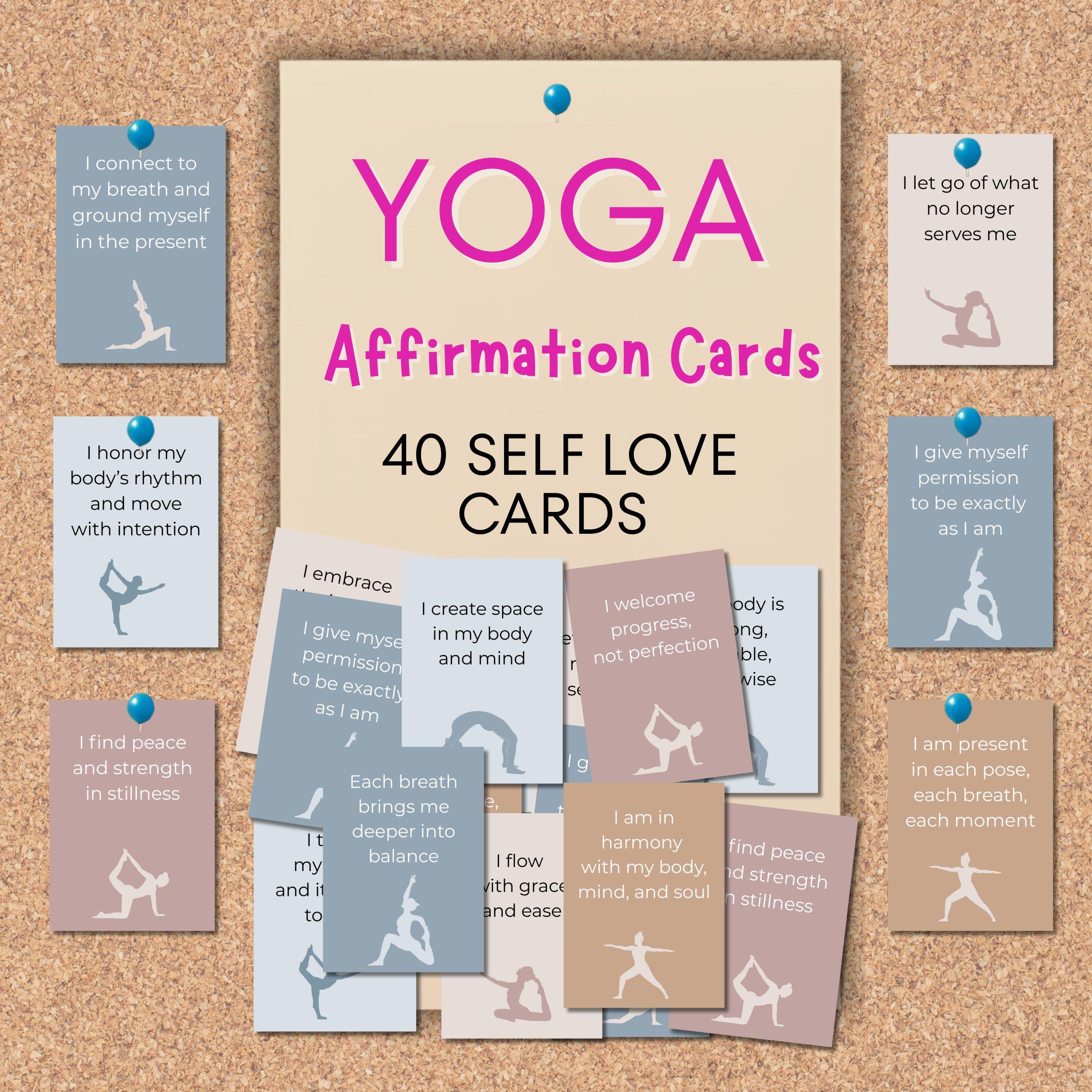 ヨガのアファメーションカード：マインドフルネスと自己愛の名言集（PDF + モバイル壁紙バンドル） - Etsy 日本, image size:2500x2500