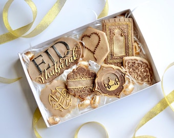 Eid Mubarak Gift - Eid Gift - Fondant Cookies - Biscuits - Bakery - Personalised Eid Gift
