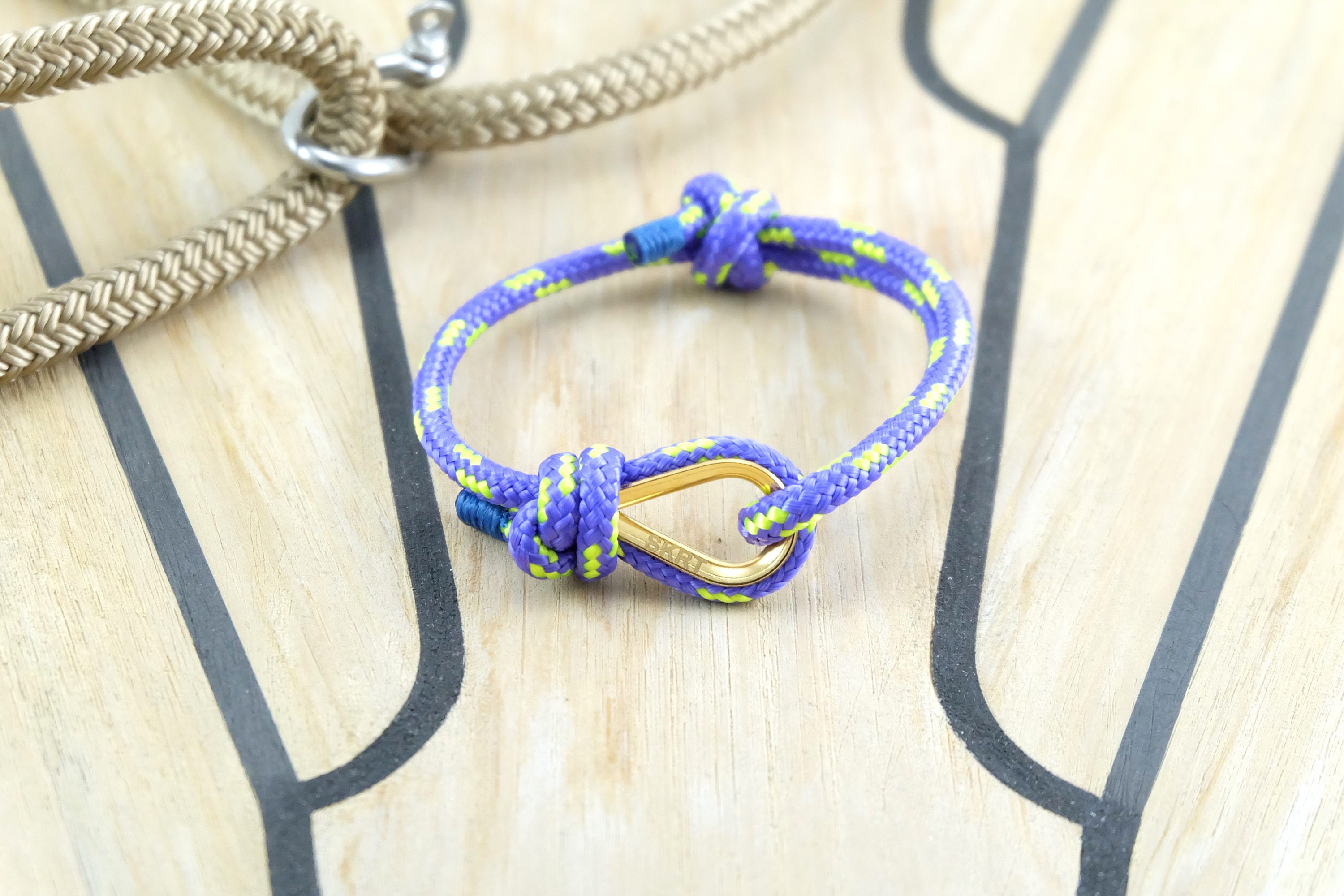 Purple Nautical Sailing Knot Cord Bracelet Personalized - Etsy