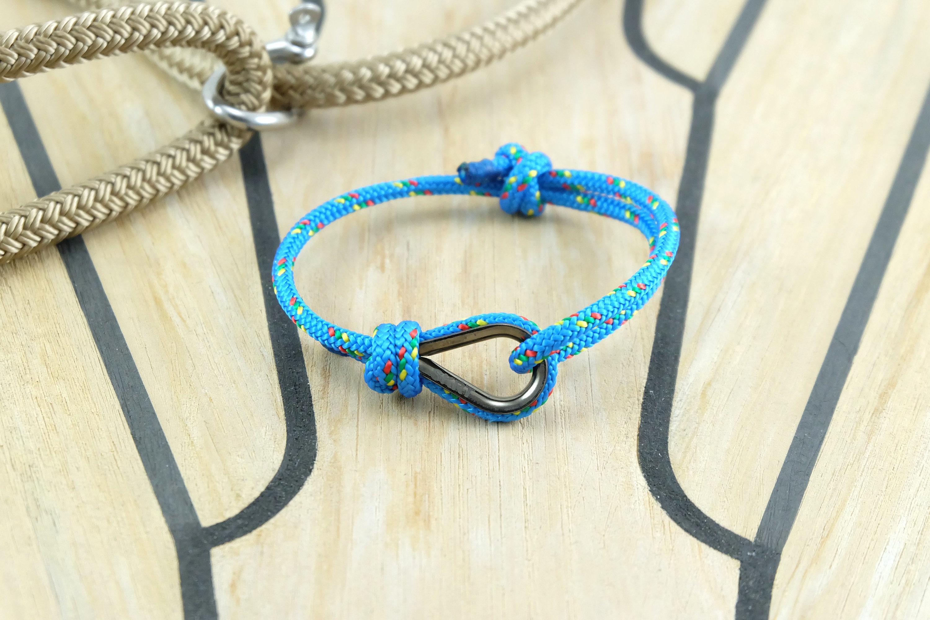 Blue Red Nautical Sailing Knot Cord Bracelet Personalized - Etsy