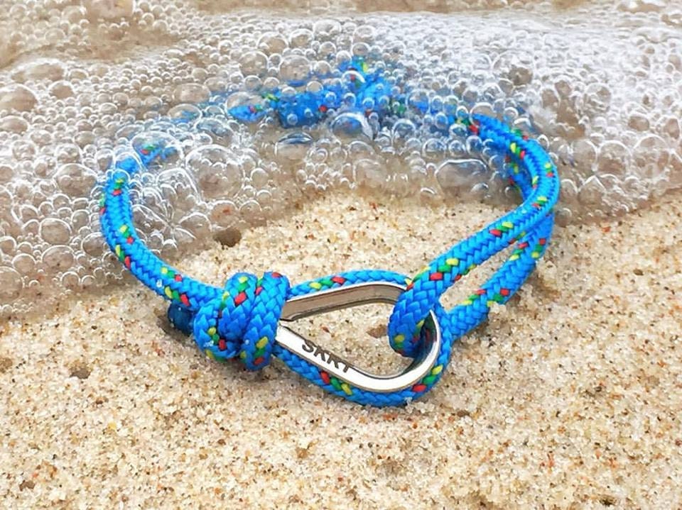 Blue Red Nautical Sailing Knot Cord Bracelet Personalized - Etsy