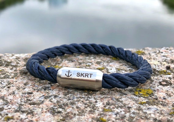 Navy Blue | Magnetic Rope Bracelet | Unisex, Personalised, Handmade