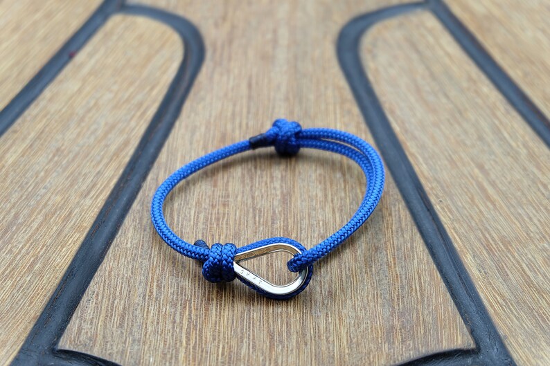 925 Silver Nautical Sailing Knot Cord Bracelet Surfing Etsy