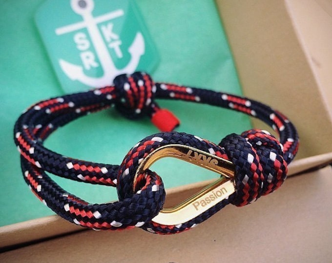 Nautical bracelet | Surfing bracelet | Sailing bracelet | Navy/red/white