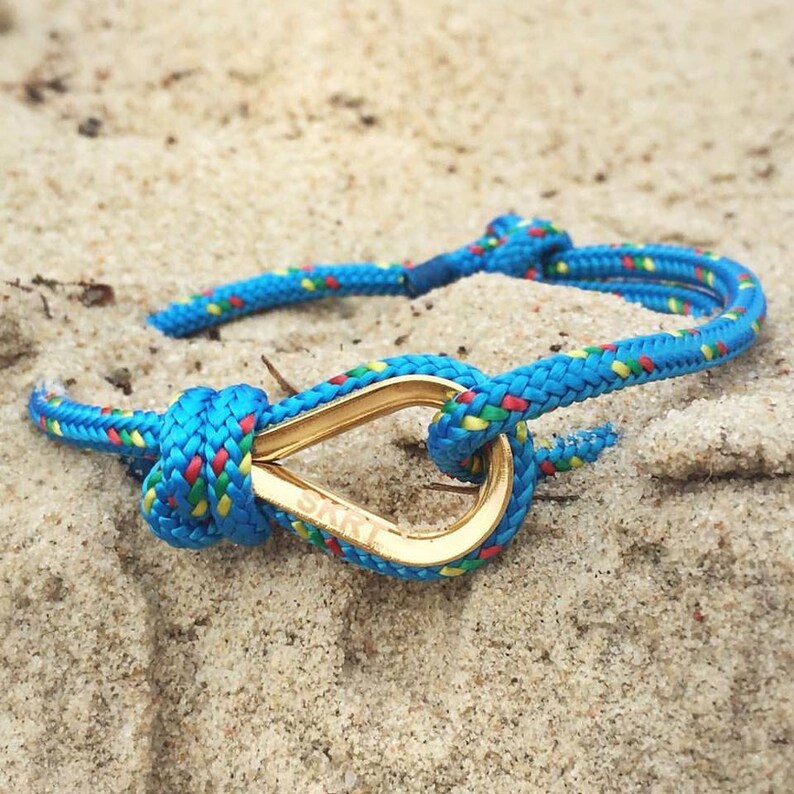Blue Red Nautical Sailing Knot Cord Bracelet Personalized Etsy