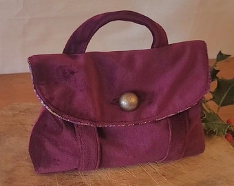 Small velvet pouch - belt pouch