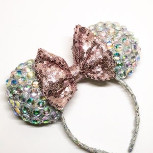 Diamant-Mäuse-Ohren, Kristall-Mäuse-Ohren, Strass-Ohren, Disney-Ohren, Micky-Maus-Ohren, Minnie-Maus-Ohren, irisierende Ohren, Maus-Ohren