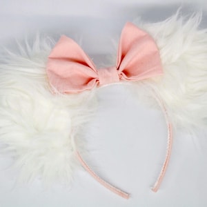 White Fur Marie Inspired Aristocat Mouse Ears
