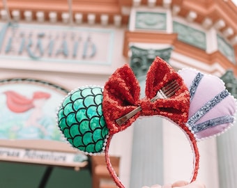 Little Mermaid Character Inspired Princess Ariel Mouse Ears