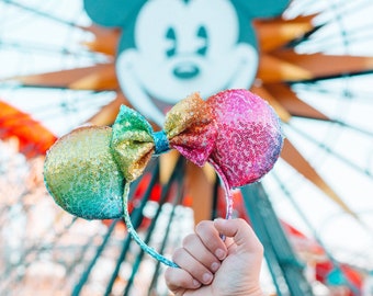 Pailletten Regenbogen Pride Disney Maus Ohren