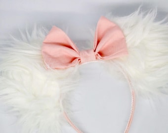 White Fur Marie Inspired Aristocat Mouse Ears