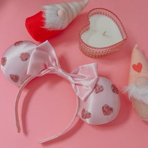 Coquette Saint Valentin Amoureux Nuit Sequin Rose Oreilles De Souris
