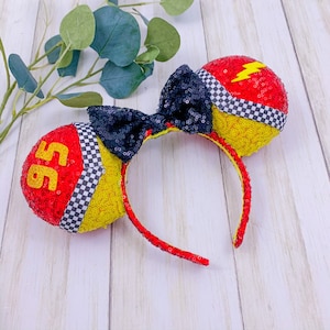 Lightning McQueen Inspired Cars Mouse Ears
