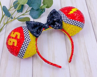 Lightning McQueen Inspired Cars Mouse Ears