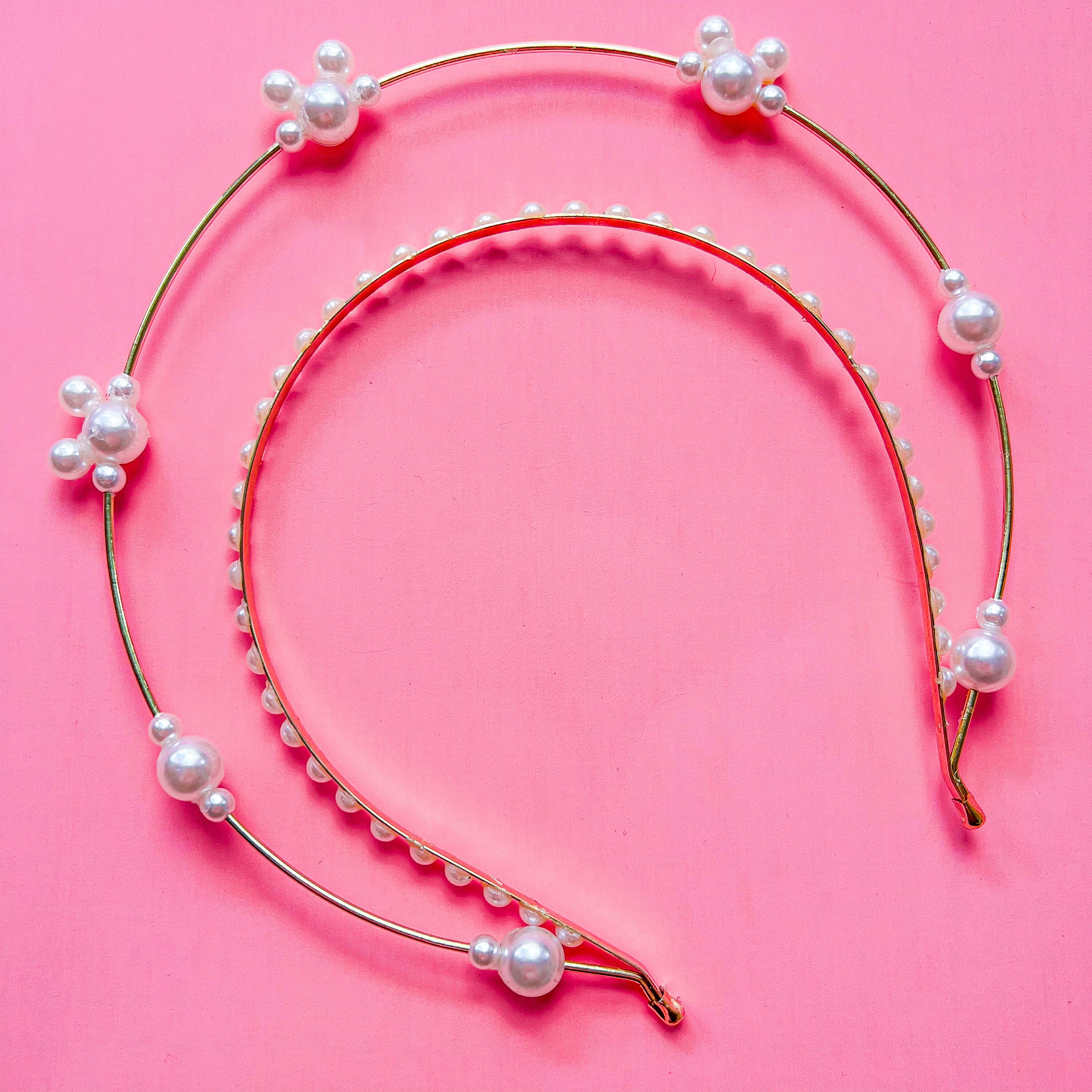 Disney Mickey Mouse Pearl Halo Crown Headband Pearl Halo Mickey Mouse Crown Headband - Etsy Canada main image 2