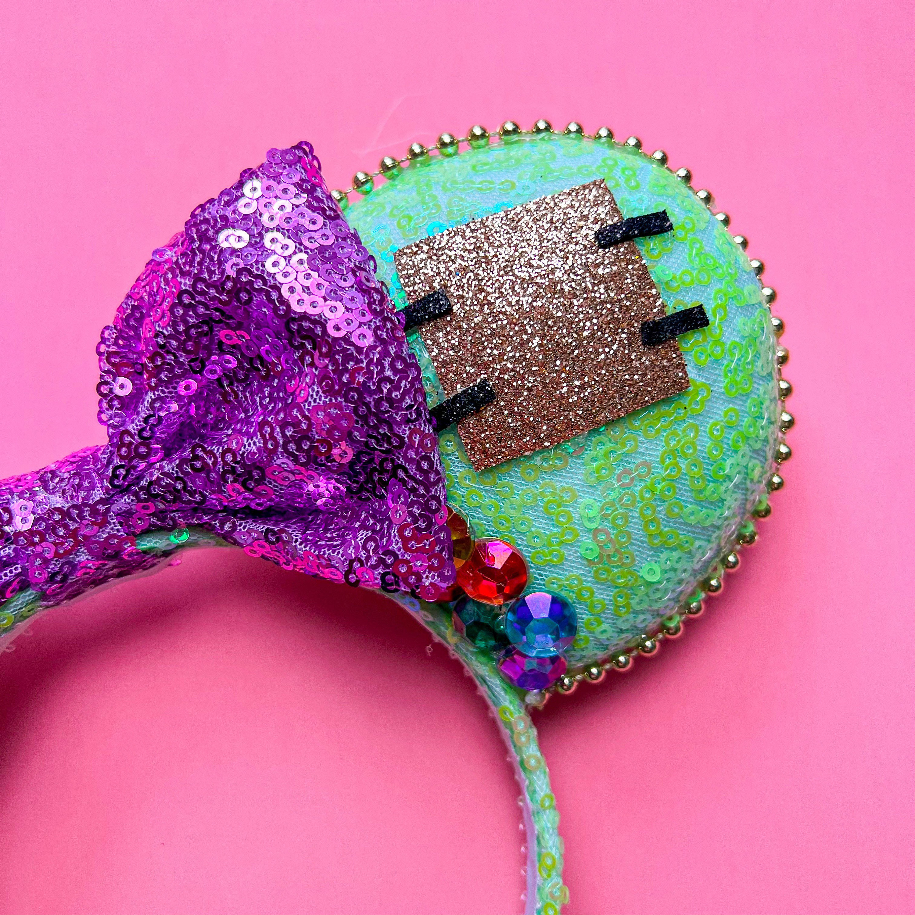 New York Couture Reworked Disney Vintage Snow White Dopey Mouse Ears Headband Snow White Mickey Ears - Mouse Ears Headband – Little Ears  main image 3