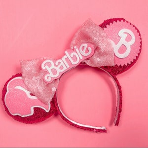 Hot Pink Doll Mickey Mouse Ears with Customizable name