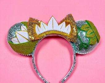 Princess Tiana Disney Inspired Mouse Ears