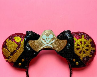 Pirates of the Caribbean themed Mickey Mouse ears for Disneyland