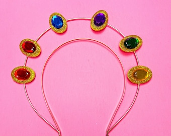 Infinity Guantlet Thanos Inspired Halo Gem Mickey Mouse Crown Headband