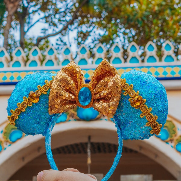 Jasmine Mouse Ears, Aladdin, Deluxe Sequins