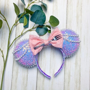 Mermaid Mouse ears with Pearl Detailing