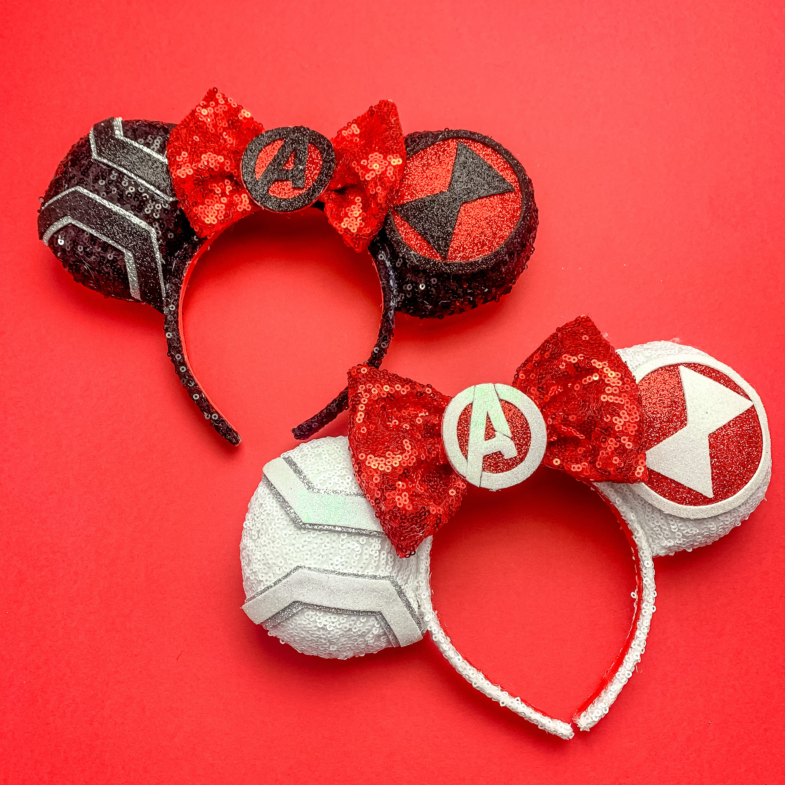 Marvel Pastel Rainbow Bow Ear Headband with Avengers Emblem Marvel Avengers Ears Hair Bands Women Black Widow Disney  main image 2