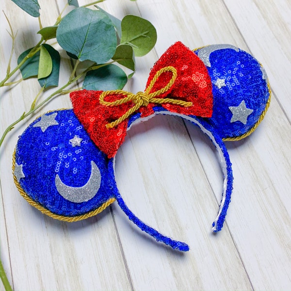 Sorcerer Mickey Ears: Deluxe Sequin Fantasia Mouse Ears
