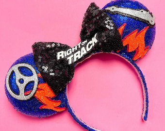 Right On Track Y2K DISNEY Channel race car Inspired Mouse Ears