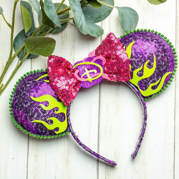 Descendants Inspired Mal Disney Mouse Ears