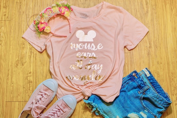 Disney Shirt Disney T shirt Pink T shirt Mouse Ear Shirt