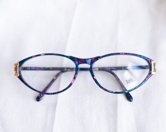 Vintage Purple Cat Eye  Eyeglasses, Acrylic LOGO Paris Frames