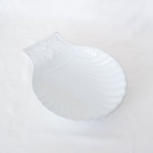 Keramik Schale weiß Muschel, Catch All Jewelry Dish