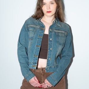 Y2K Blue Jean Jacket, Medium Wash Denim Size S/M