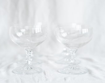 Vintage Crystal Champagne Glass Set de 6 Schott Zwiesel Hecho en Alemania 80s