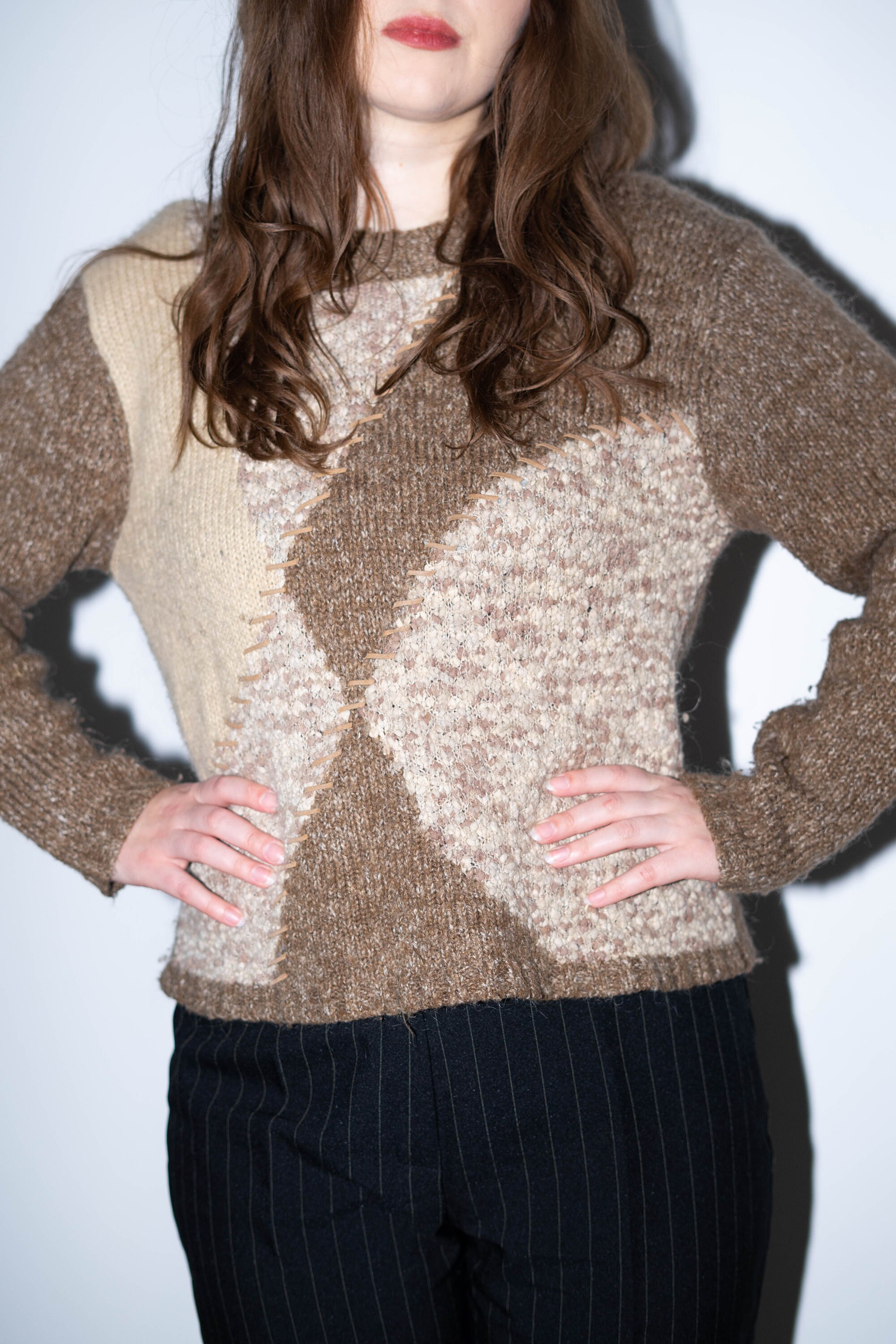 Vintage Brown Wool Sweater, Knit Mohair Jumper 90s - Etsy