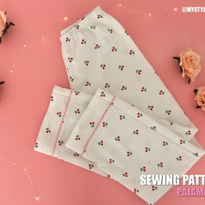 Pajama Sewing Pattern for Women | Pajama Pants Set and Pajama Shirt for ...
