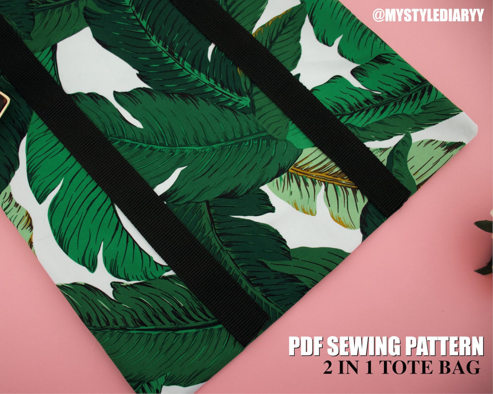Tote Bag Pattern Lined Tote Bag Sewing Pattern With Pocket - Etsy