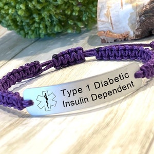 Medical Alert Bracelet, Laser Engraved Bracelet, Medical ID Bracelet, Awareness Bracelet, Adjustable Bracelet, Blood Thinner