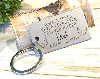 Sympathy Gift, Memorial Keychain, Memorial Gift, Loss of Loved One, Laser Engraved Keychain, Personalized Keychain